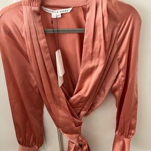 Veronica Beard silk wrap top Sz. 6 NWT